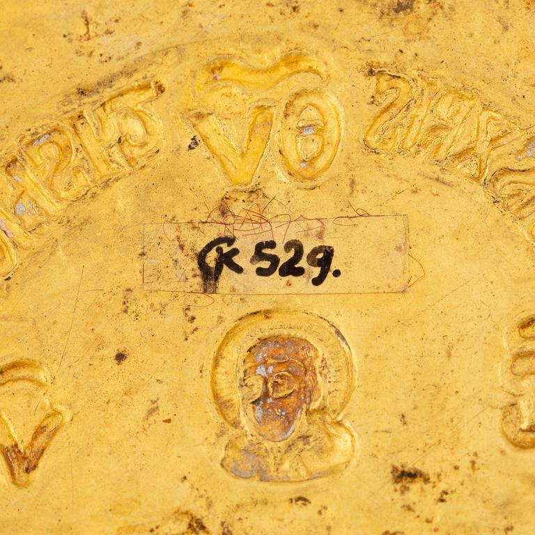 Plaque, guld och emalj, Bysantinsk stil, sentida.
