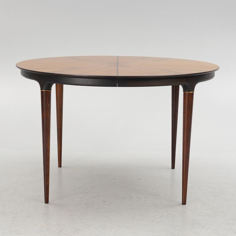 Svante Skogh, a 'Cortina' dining table and six chairs, Seffle Möbelfabrik, 1960's.