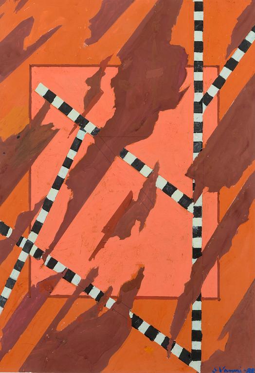 SAM VANNI, gouache, signed and dated -88.