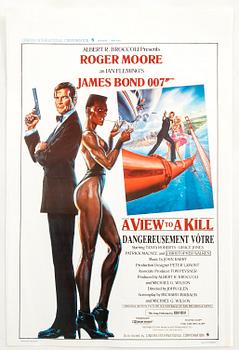A Belgian movie poster James Bond,  "Dangereusement vôtre" (A view to a kill)  1985.