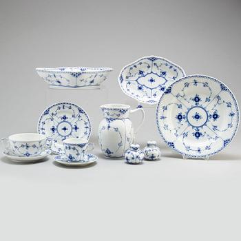 A Royal Copenhagen 'Musselmalet' part dinner service, 70 pieces.