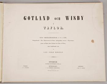BOK, "Gotland och Wisby i taflor" av Carl Johan Bergman, Stockholm 1858.