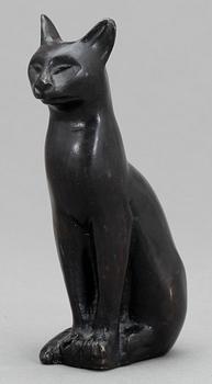 KATTSTATYETT, brons, egyptiserande, 1900-tal.