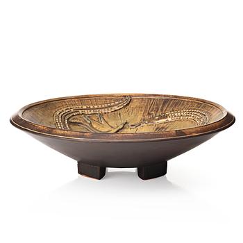 Wilhelm Kåge, a "Farsta" footed bowl, Gustavsberg studio, Sweden 1948.