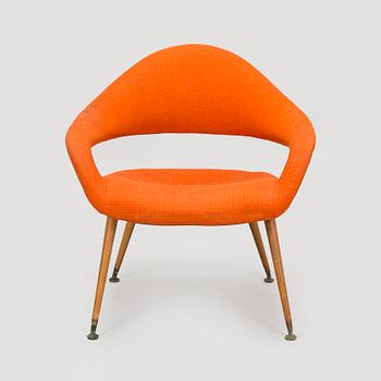 Gastone Rinaldi, nojatuoli, "DU 55 P", Italia. Malli muotoiltu vuonna 1954.