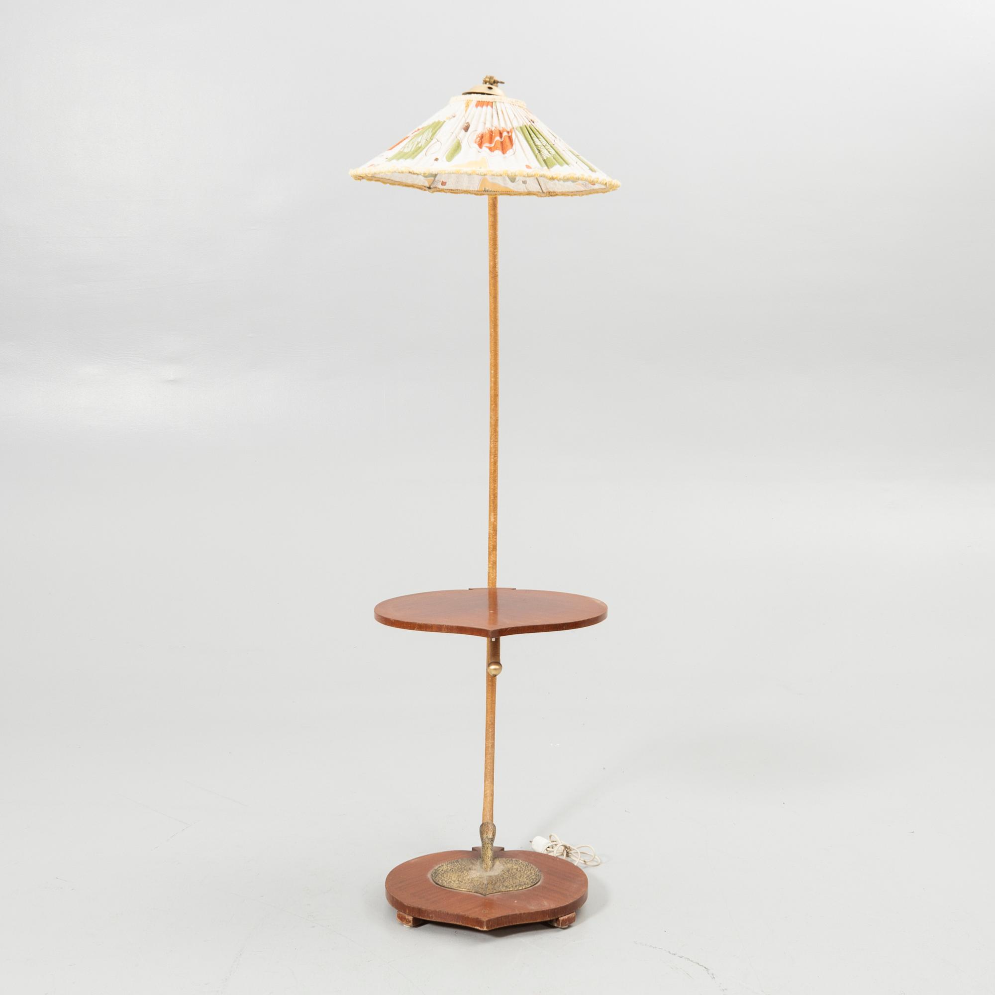 Floor lamp, swan-neck model, first half of the 20th century.