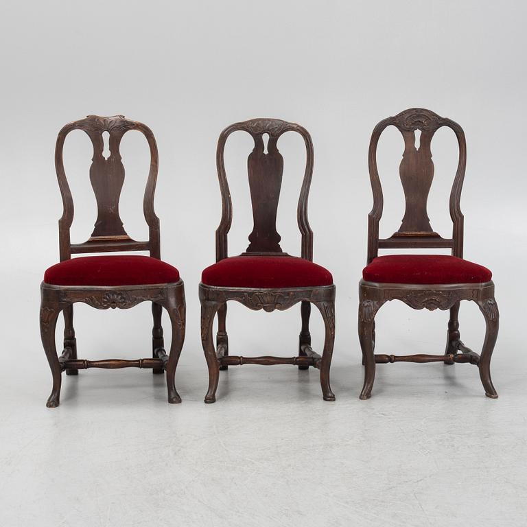 A set of eight similar Rococo chairs, second half of the 20th Century.