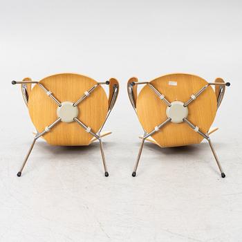 Arne Jacobsen, Armchairs, a pair, “The Seven”, Fritz Hansen, Denmark.