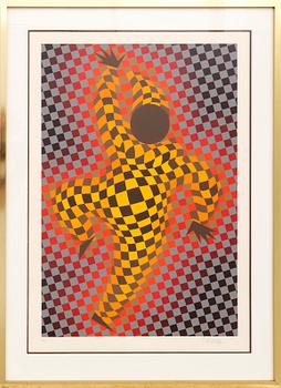 Victor Vasarely, "Harlekin" ur mappen "Figurativ".