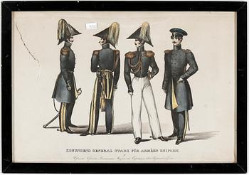 LITOGRAFIER, 5 stycken, 1800-talets andra hälft.
