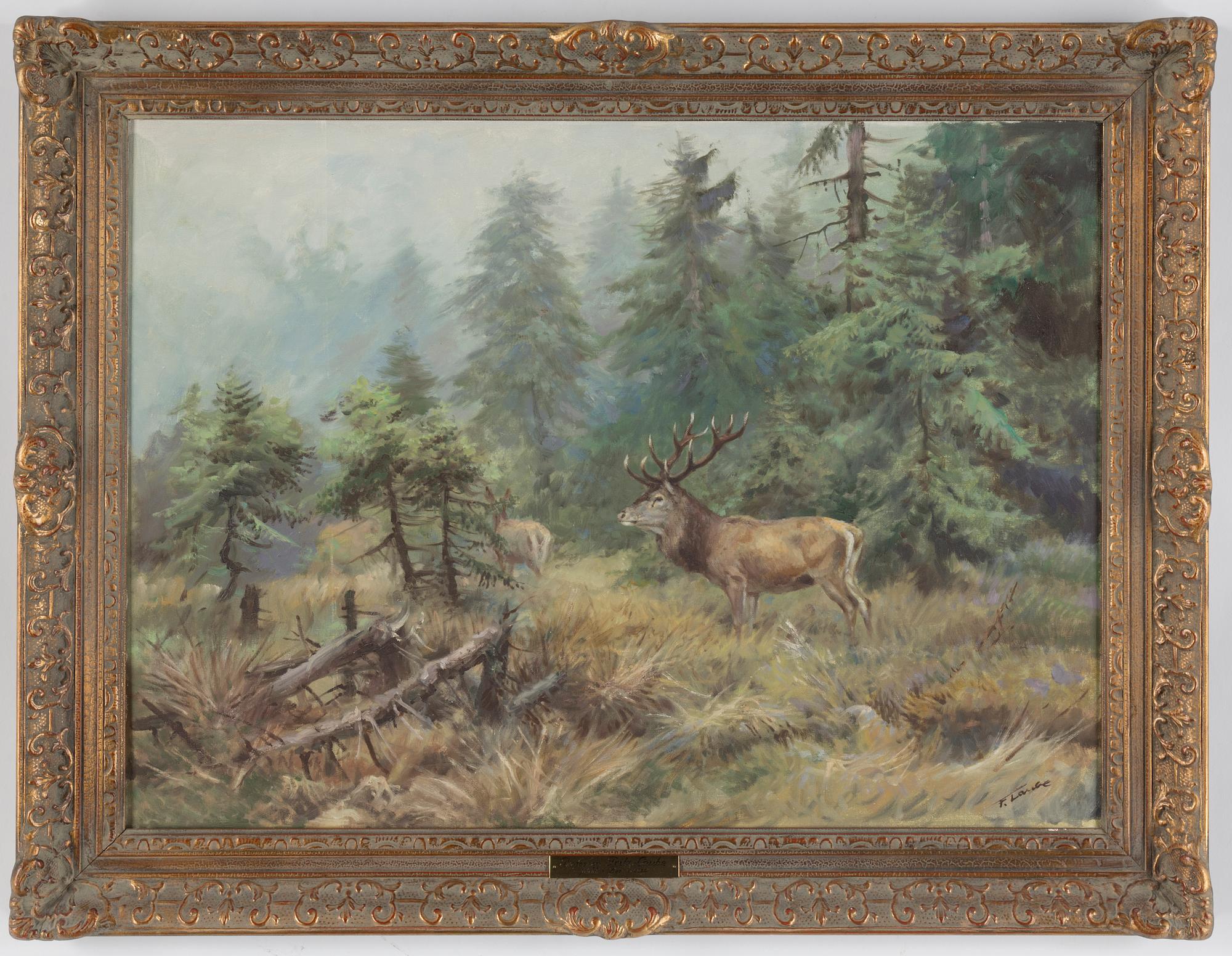 FRITZ LAUBE, oil on canvas, signed.