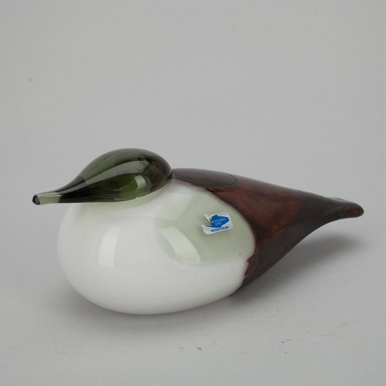 FÅGEL, glas, signerad O.Toikka Nuutajärvi.