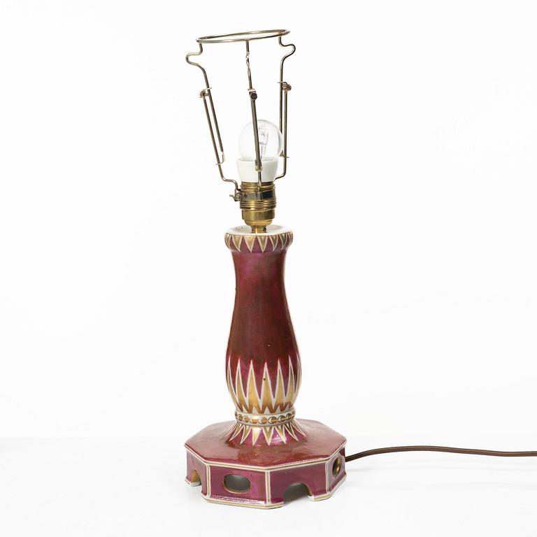 Wilhelm Kåge, bordslampa, Gustavsberg, 1928.