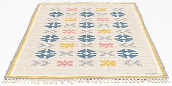 Anna-Greta Sjöqvist, a rug, flat weave, c 220 x 148 cm, signed AGS.