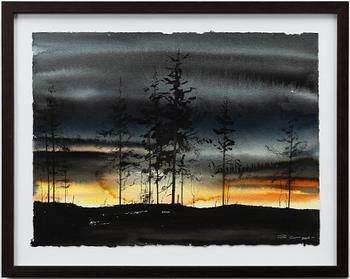 Peter Eugén, Trees in the evening twilight.