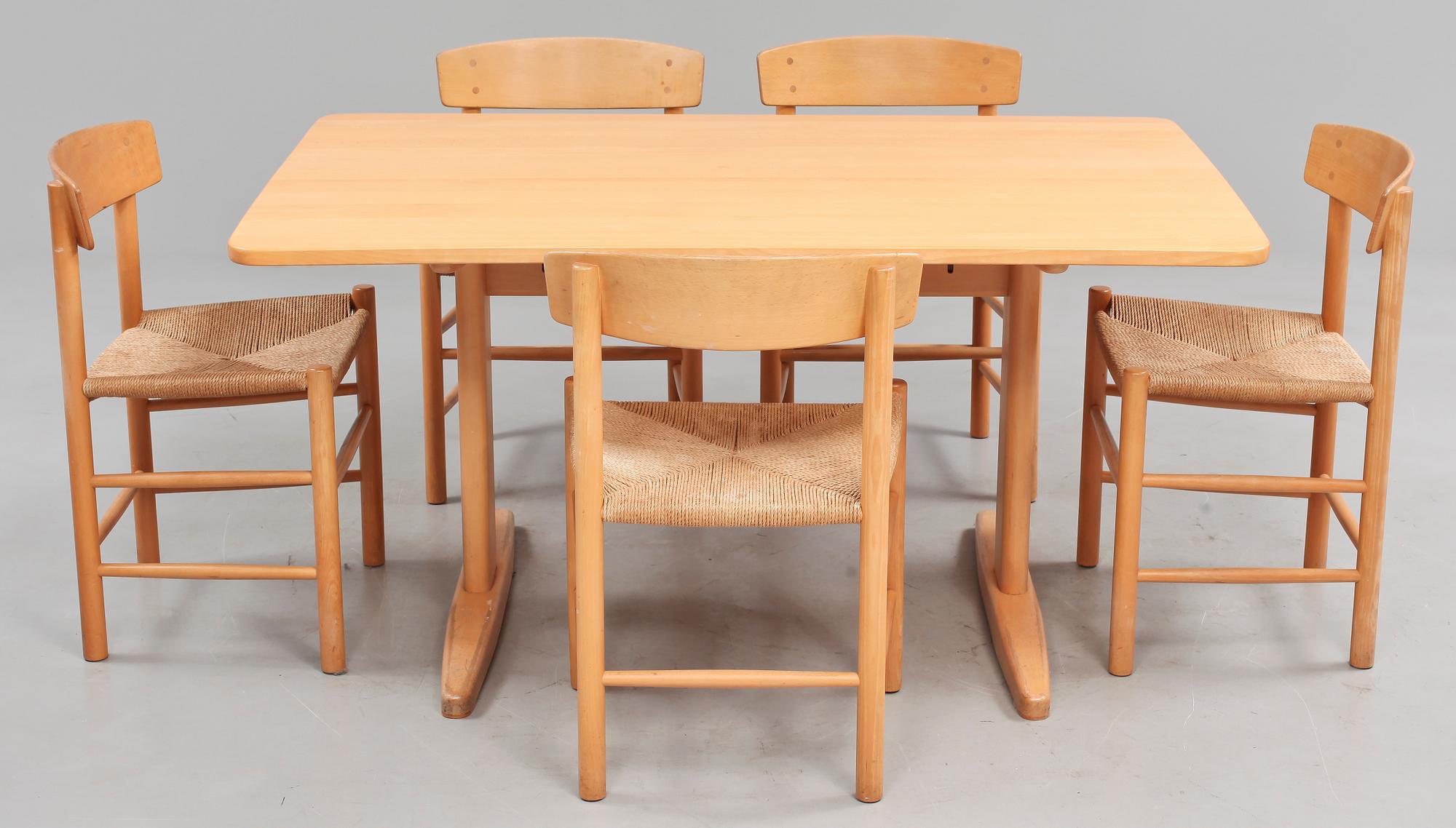 MATGRUPP, 6 delar, bl a "J 39", Börge Mogensen, 1900-talets andra hälft.