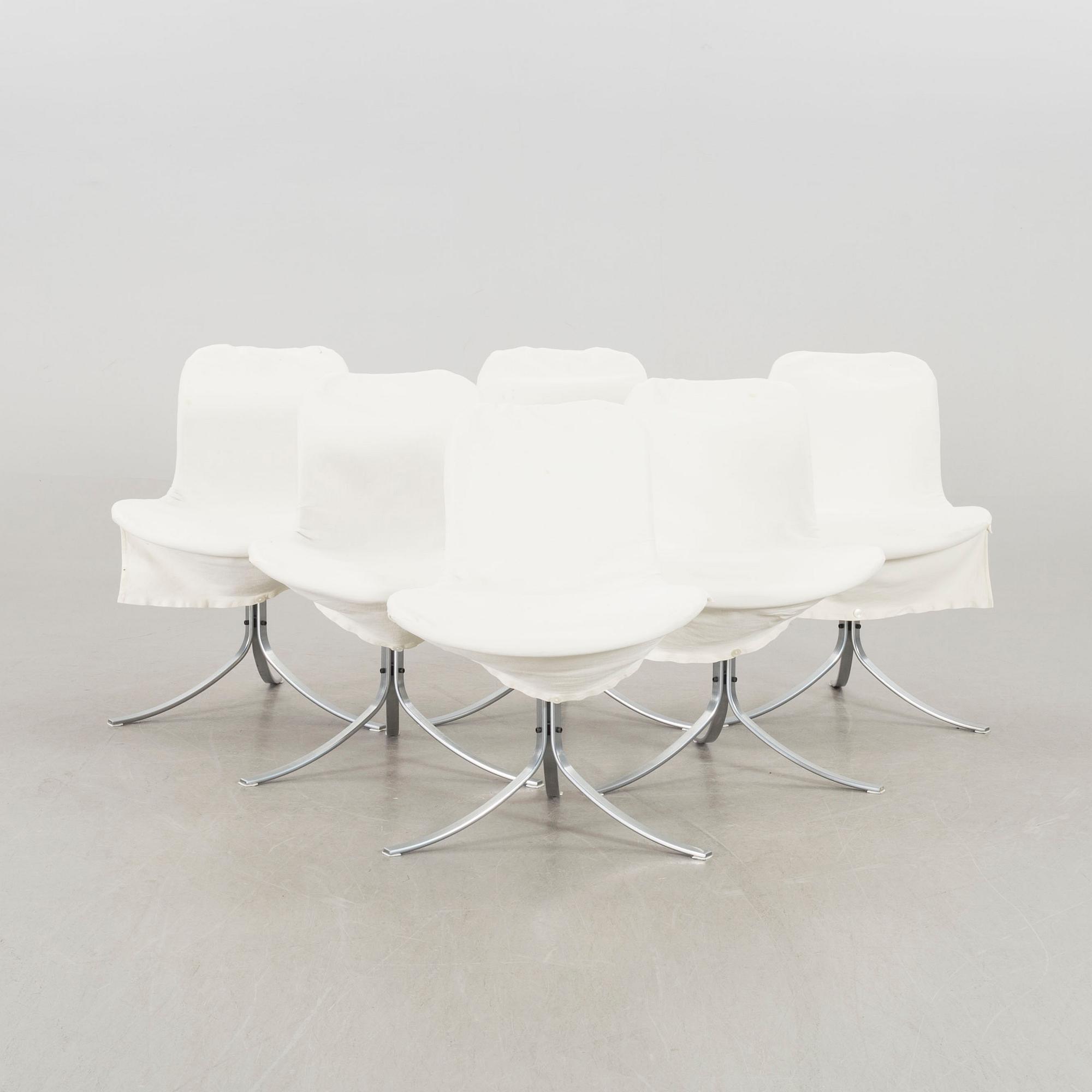 Poul Kjaerholm, stolar 6 st "PK9", E Kold Christensen, Danmark.