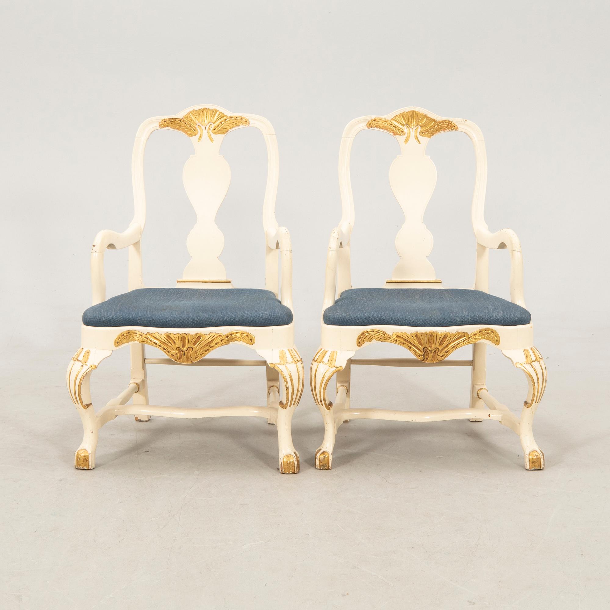 Armchairs, 2 pcs, Rococo style, first half of the 20th century.