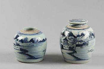 BOJANER, 2 st, porslin, Kina, Qianlong, 1700-tal.