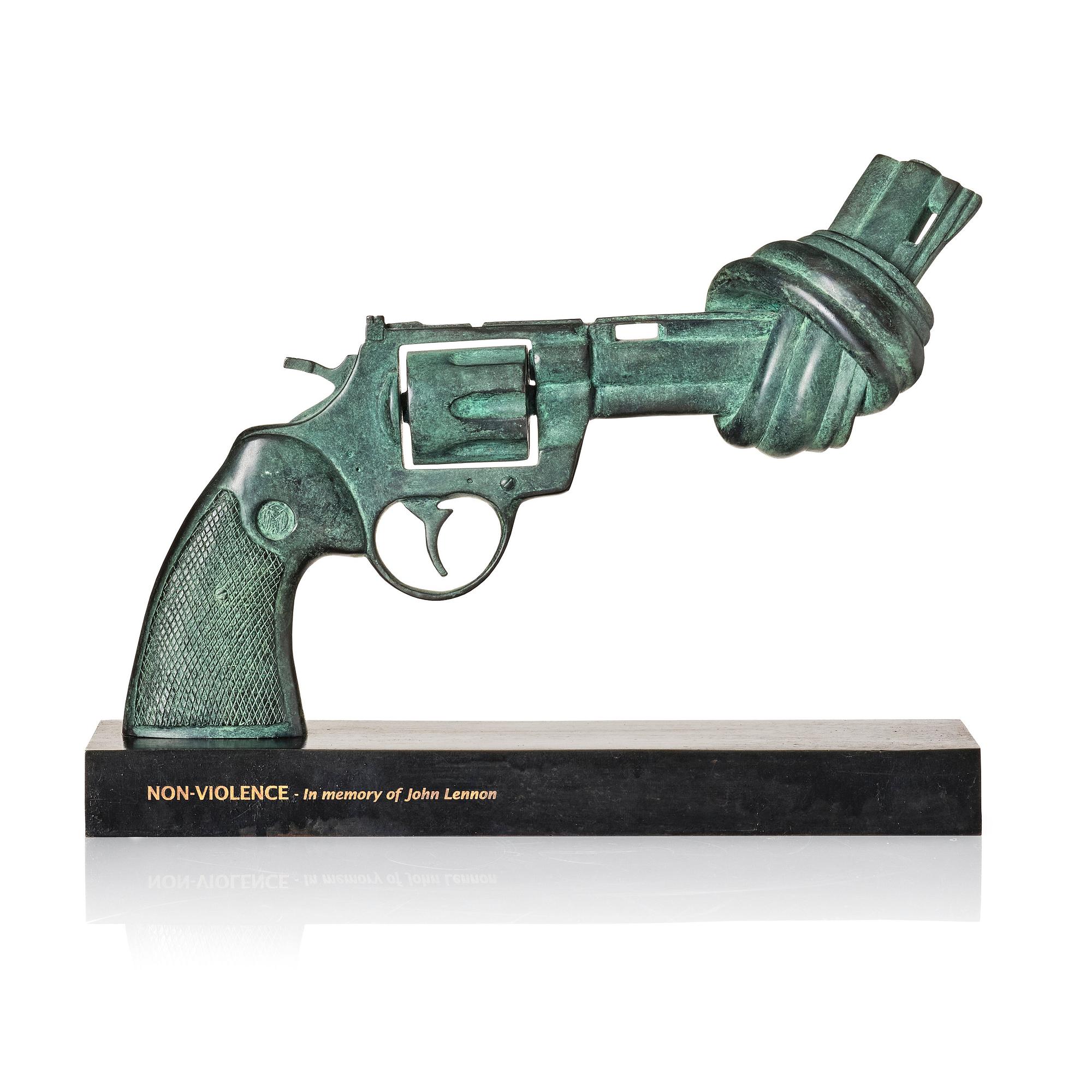 Carl Fredrik Reuterswärd, "Non Violence".