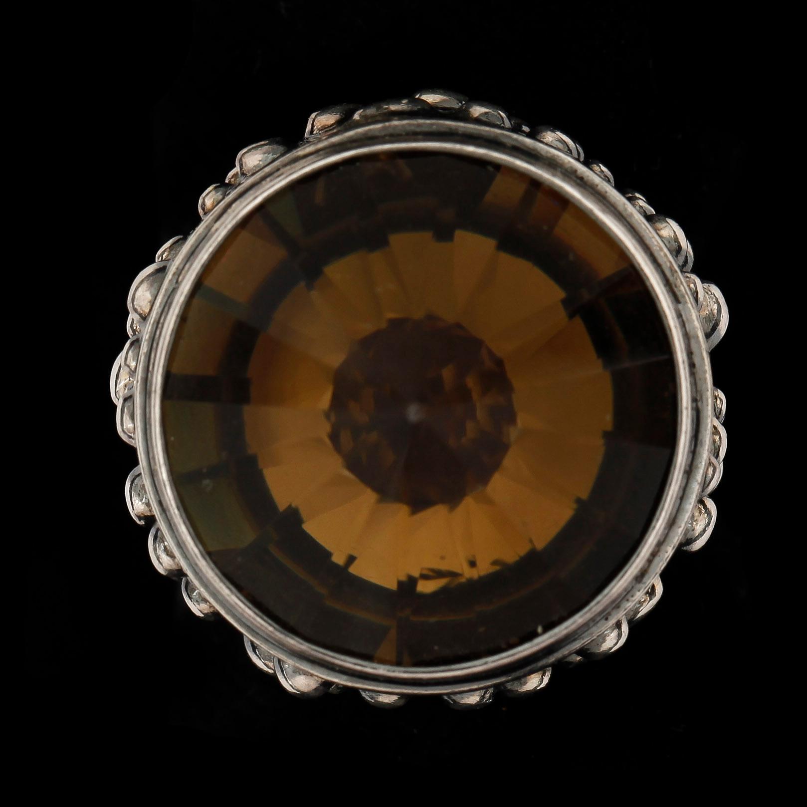 RING, sterlingsilver, E. Granit & Co, Helsingfors 1968. Vikt ca 13 gram.