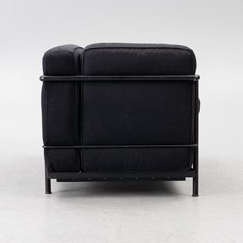 Pierre Jeanneret, Charlotte Perriand & Le Corbusier, an 'LC 2' sofa, Cassina, Italy.