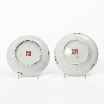 Parti, porslin, nio delar. Kina, 1900-tal.