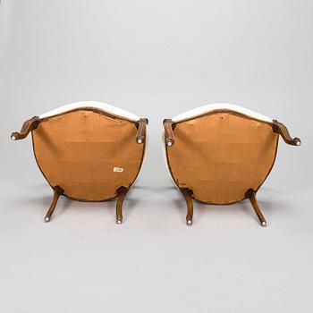 Fåtöljer, ett par, Frankrike, skiftet av 1800 / 1900-tal.