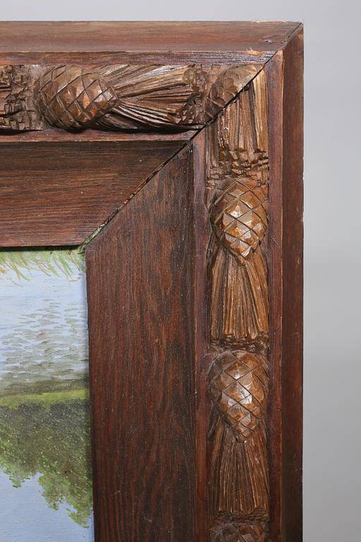 ANTON WAHLEDOV, ram, jugend, signerad och daterad 1906.