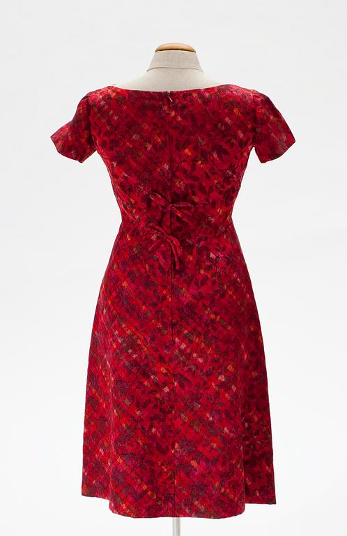 JAQUES HEIM/MÄRTHASKOLAN, ensemble, kappa samt klänning,1963/64.