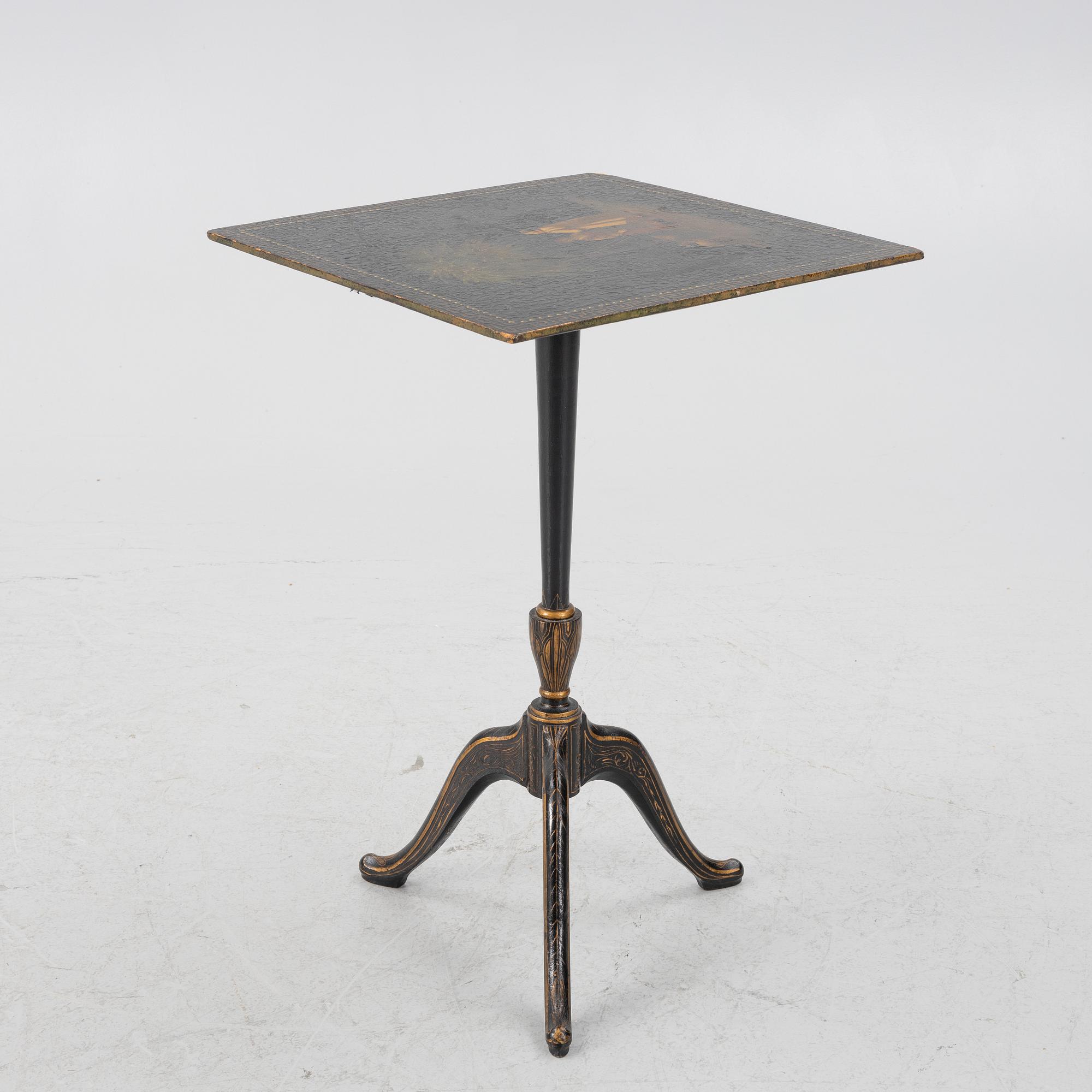 A late Gustavian tilt-top table from J. N. Asplinds workshop in Falun (1785-1820).