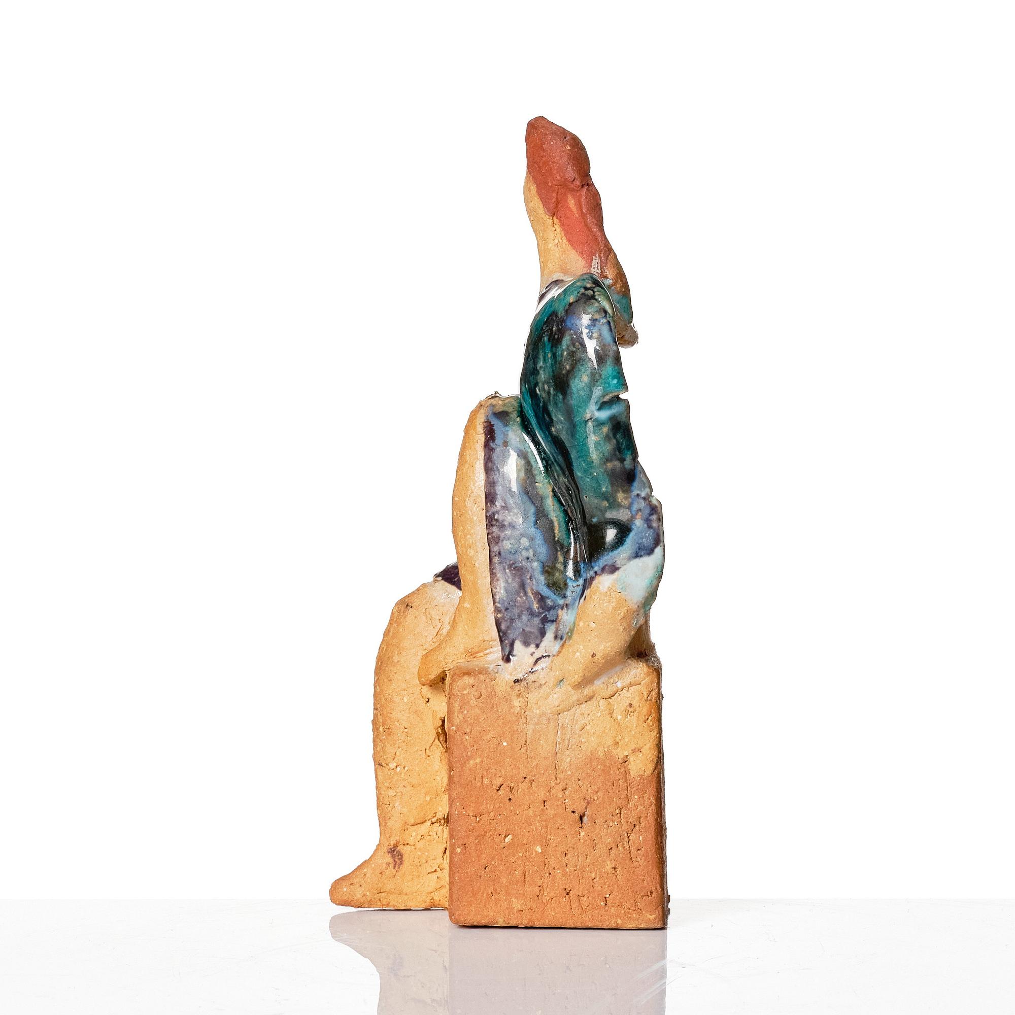 Lisa Larson, unik skulptur, signerad och daterad 1984.