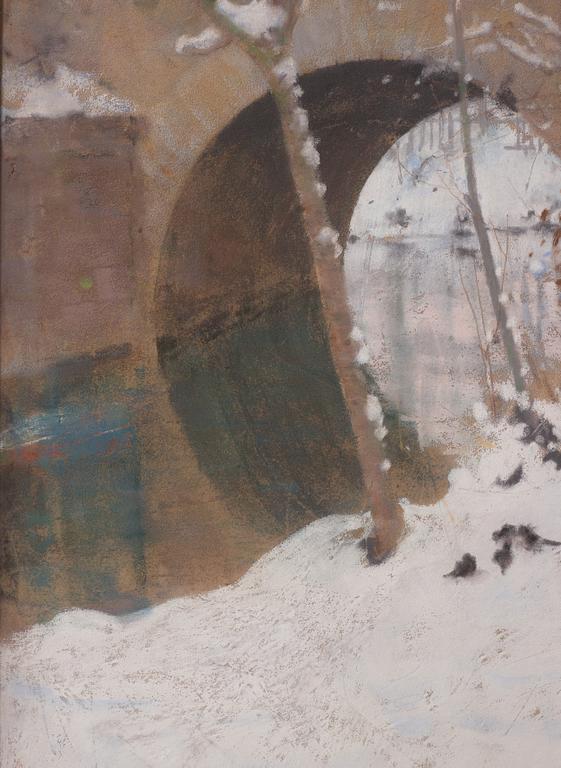 Carl Larsson, "Snö i Grez".