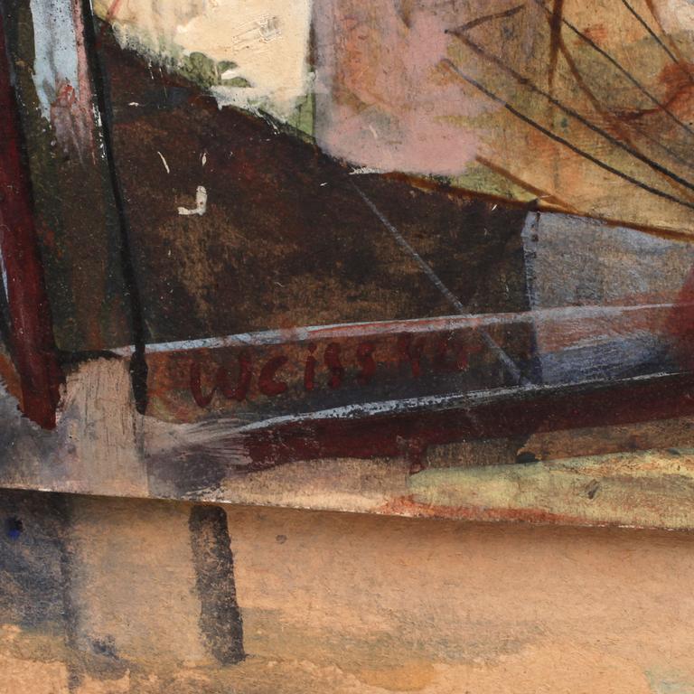 PETER WEISS, gouache, sign o dat -40?.