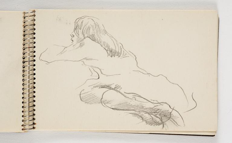 Lotte Laserstein, 10 små skissblock med teckningar.