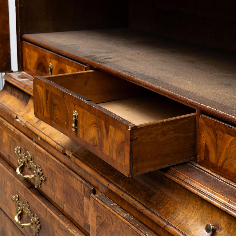 A rococo parquetry cabinet, Stockholm, later part 18th century.