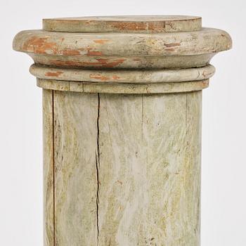 A Swedish Empire marbled column, first part 19th century.
