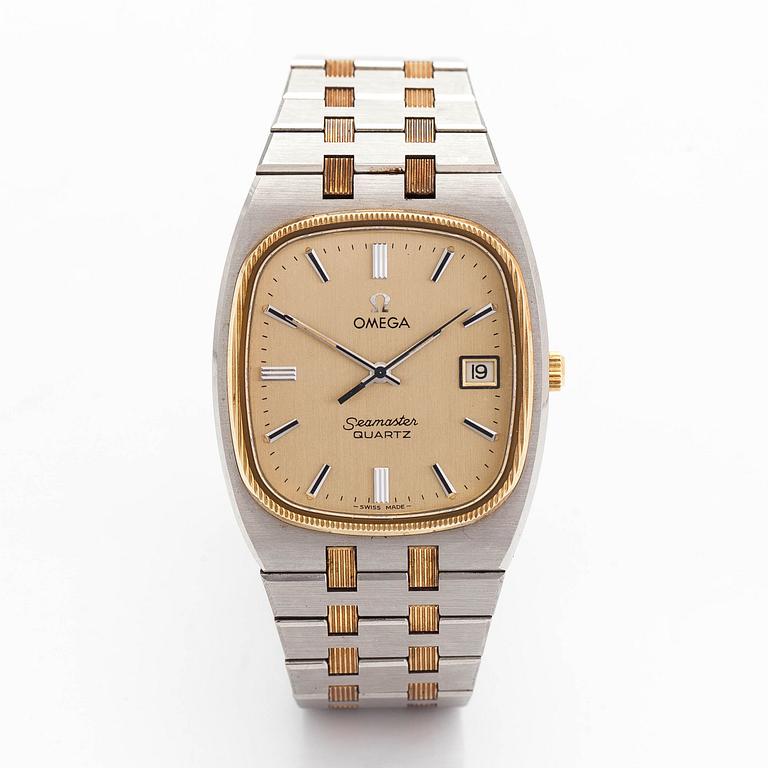 Omega, Seamaster, Quartz, armbandsur, 33 x 39 mm.