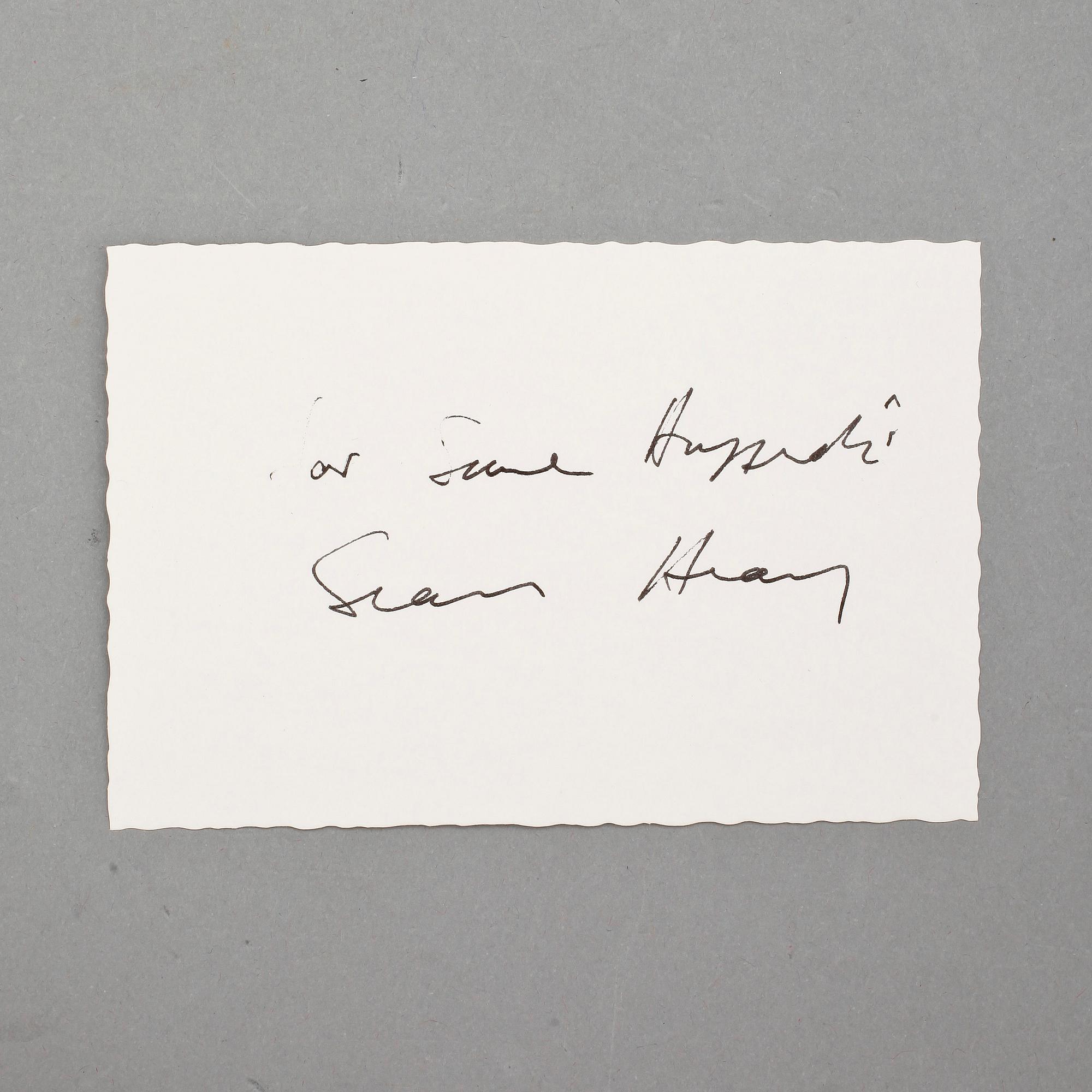 NOBELPRISTAGARE I LITTERATUR, 17 st, blaTomas Tranströmer och Simone de Beuvoir. Egenhändiga.