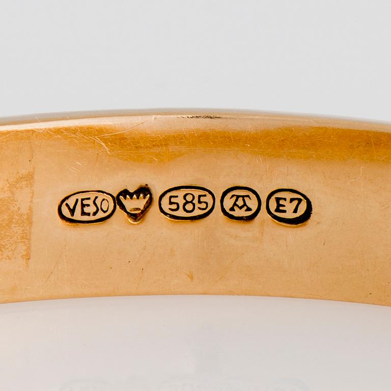 ARMRING, Veso-Ranne Ab, Åbo 1958, 14K guld.