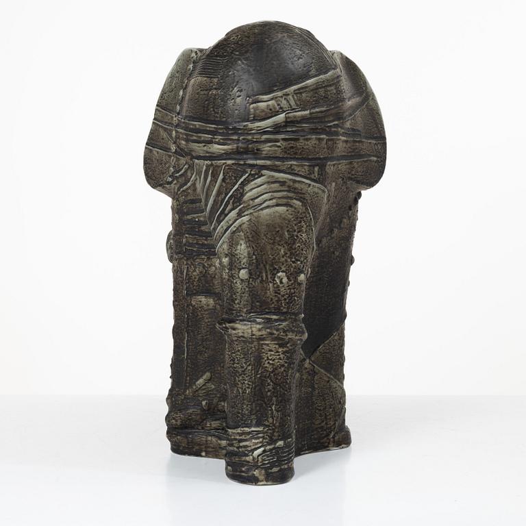 Bertil Vallien, Skulptur, elefant, ur "Terra"-serien, Rörstrand.