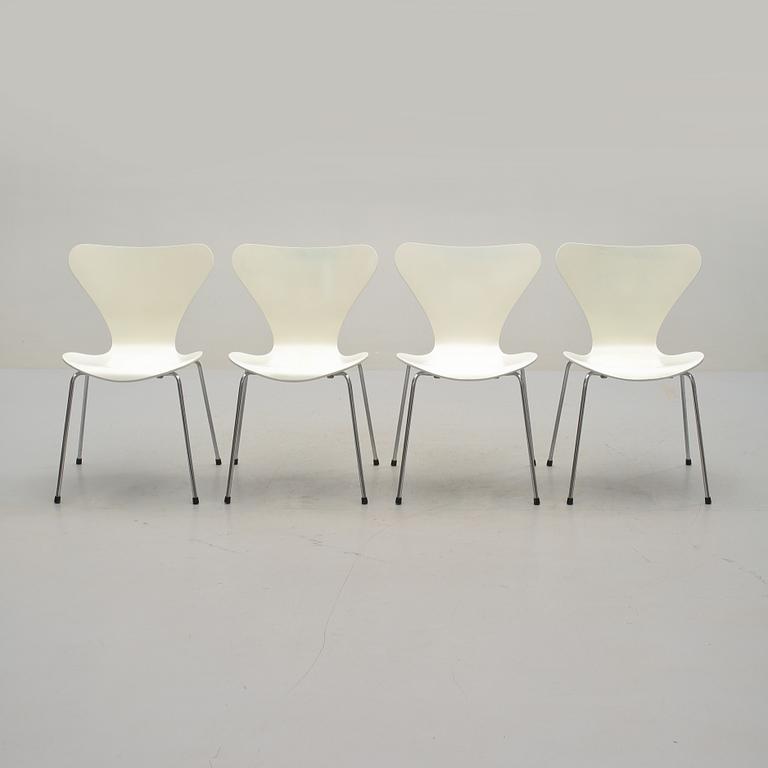 STOLAR, 4 st, "Sjuan", Arne Jacobsen, Fritz Hansen, 1982.