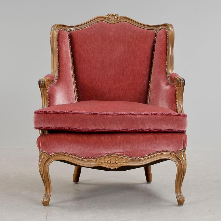 BERGERE, Louis XV-stil, Lani möbler, Sverige, 1900-talets andra hälft.