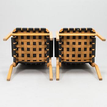 ALVAR AALTO, four late-20th-century '45' armchairs for Artek.