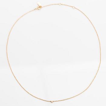 Efva Attling, an 18K gold necklace, with a small diamond, 'My first diamond necklace',