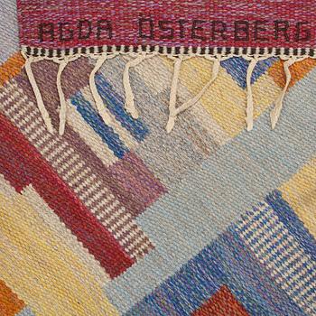 Agda Österberg, A CARPET, flat weave, ca 356,5 x 241 cm, signed AÖ and embroidered at the back AGDA ÖSTERBERG.