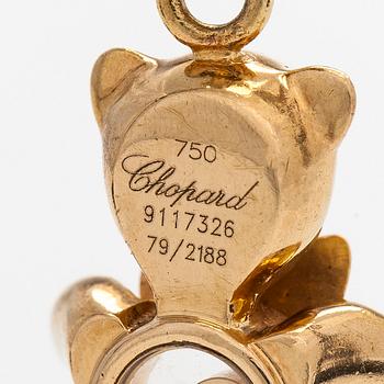 Chopard, an 18K gold 'Happy Diamonds Teddy Bear' pendant necklace.