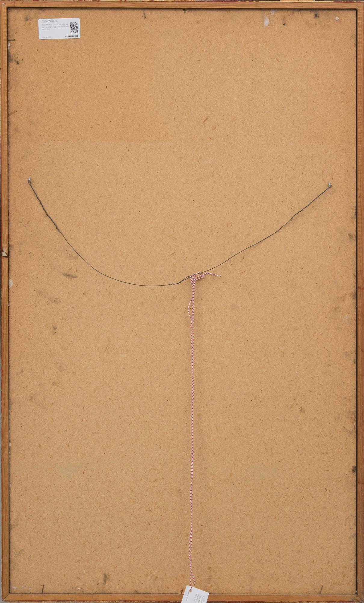 JOHANNES OLSSON, olja på pannå, signerad och daterad- 1973.