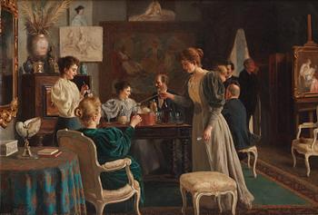 Emil Lindgren, Merry companions, interior from the home of Georg and Hanna Pauli.