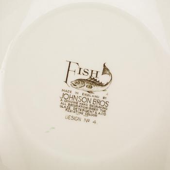 FISKTALLRIKAR, 15 st, porslin, "Fish", Johnson Bros, England.